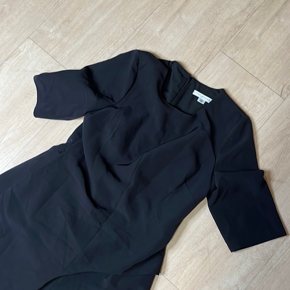 NEW! Kay Unger Davina Romper walk thru jumpsuit dress BLACK SIZE 12 0994 - Picture 4 of 7